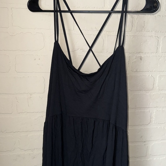 Old navy dress criss cross fit n flare stretch Chic Black Strappy 3x NWT - Picture 2 of 5